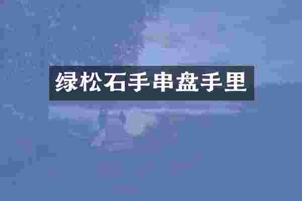 绿松石手串盘手里