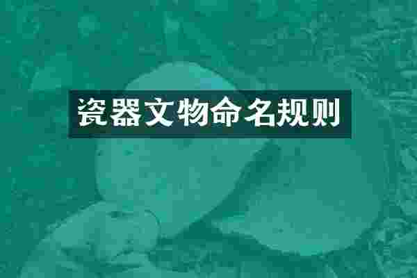 瓷器文物命名规则