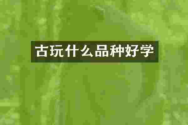 古玩什么品种好学