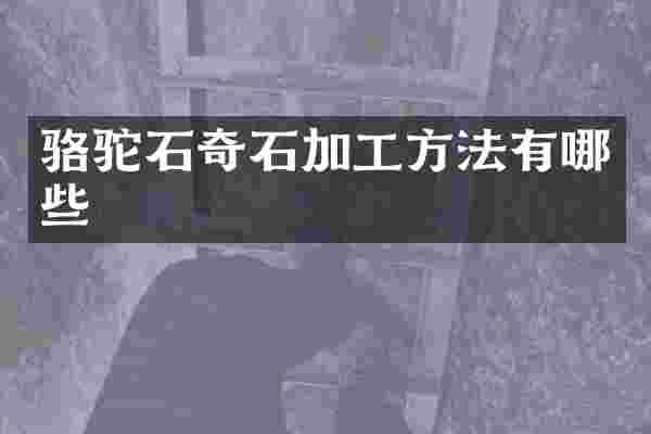 骆驼石奇石加工方法有哪些