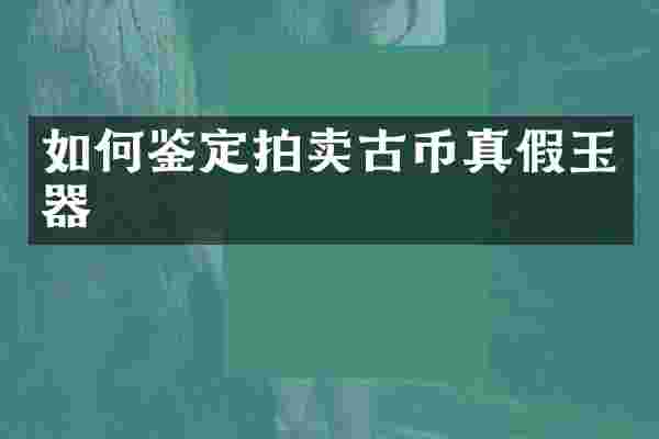 如何鉴定拍卖古币真假玉器