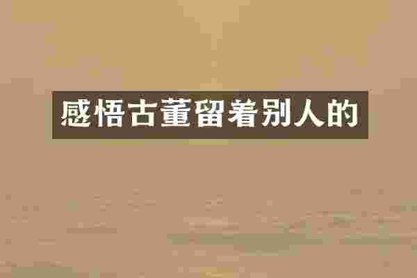 感悟古董留着别人的