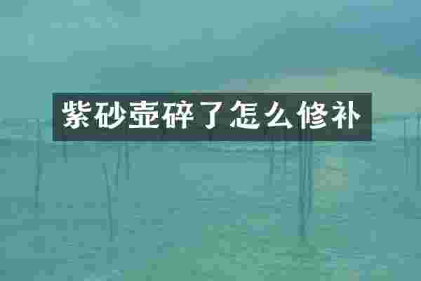 紫砂壶碎了怎么修补