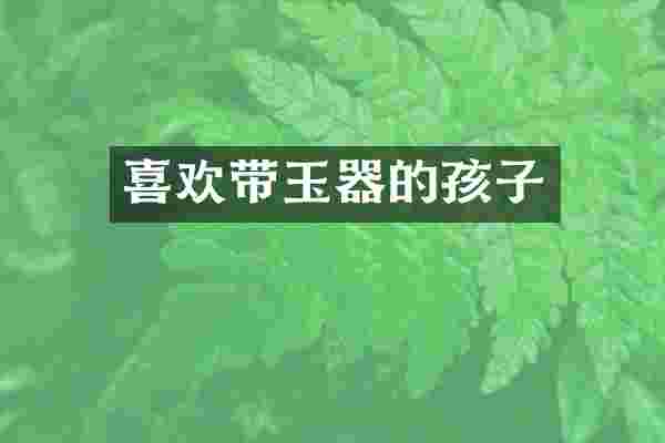 喜欢带玉器的孩子