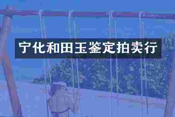 宁化和田玉鉴定拍卖行
