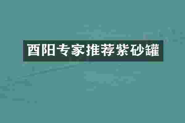 酉阳专家推荐紫砂罐