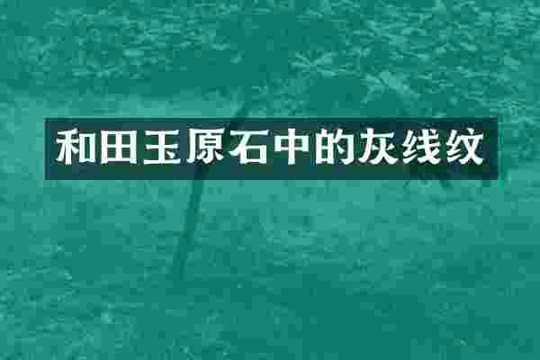 和田玉原石中的灰线纹