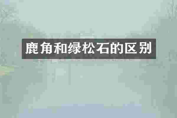 鹿角和绿松石的区别
