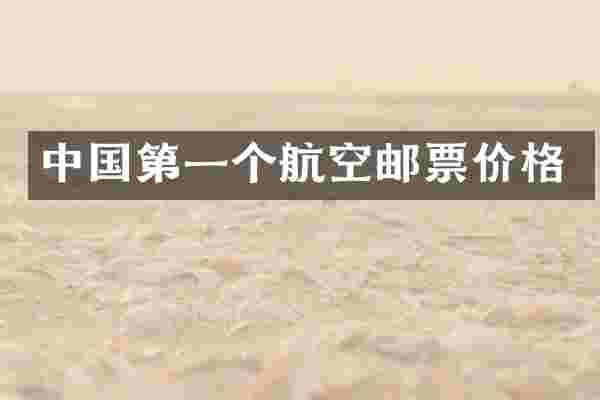 中国第一个航空邮票价格