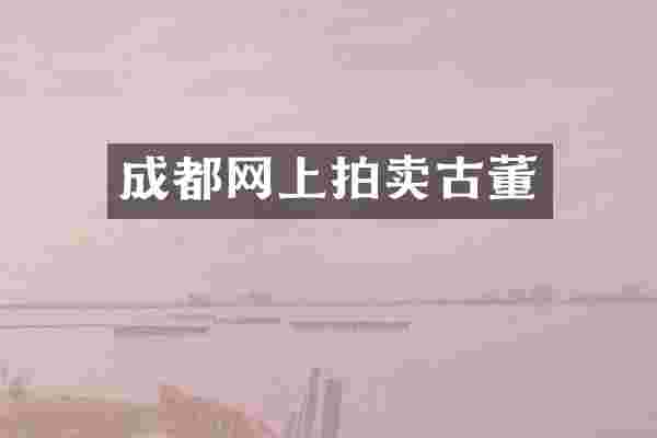 成都网上拍卖古董