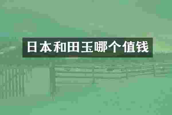 日本和田玉哪个值钱