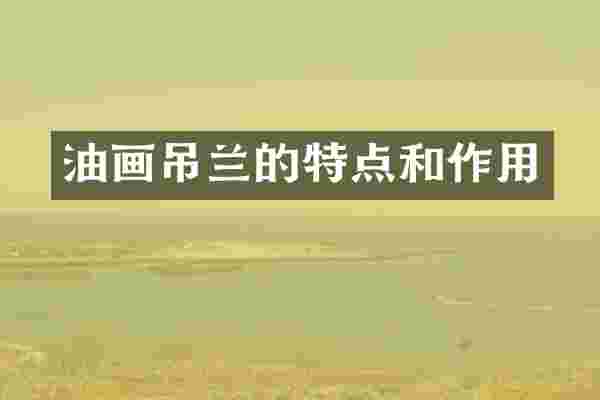 油画吊兰的特点和作用