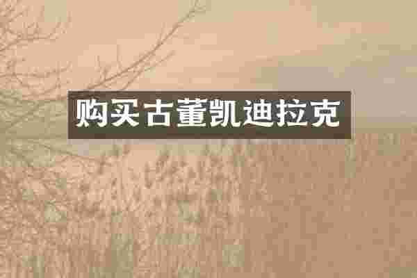 购买古董凯迪拉克