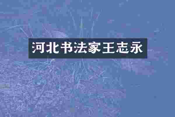 河北书法家王志永