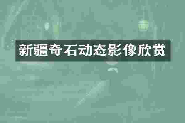 新疆奇石动态影像欣赏