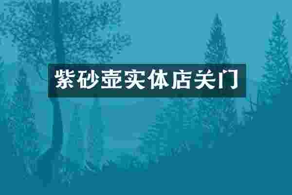 紫砂壶实体店关门