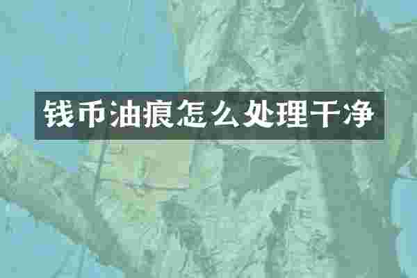 钱币油痕怎么处理干净