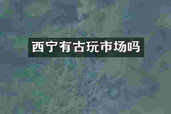 西宁有古玩市场吗