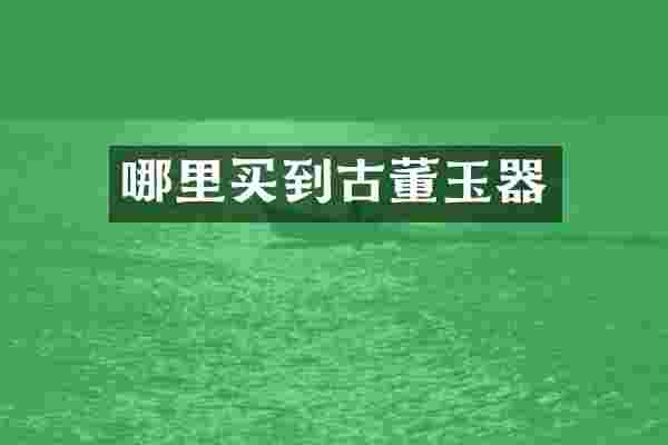 哪里买到古董玉器