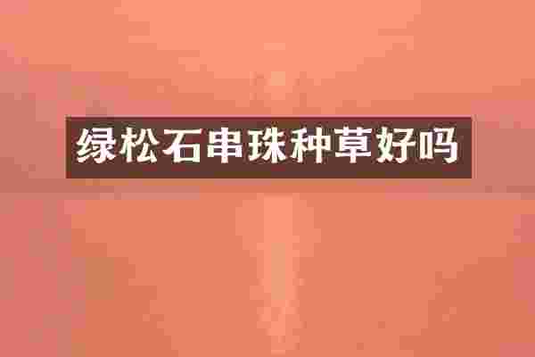 绿松石串珠种草好吗