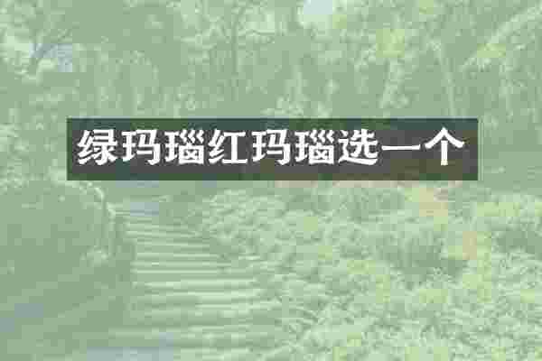 绿玛瑙红玛瑙选一个