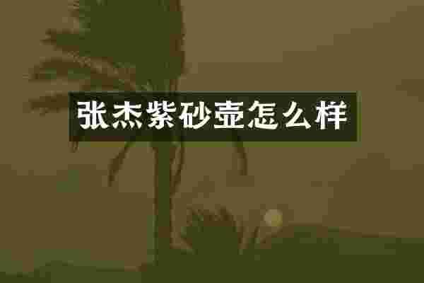 张杰紫砂壶怎么样