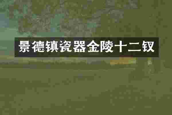 景德镇瓷器金陵十二钗