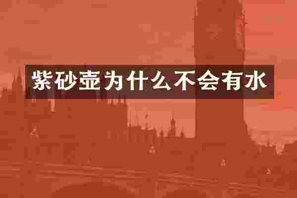 紫砂壶为什么不会有水