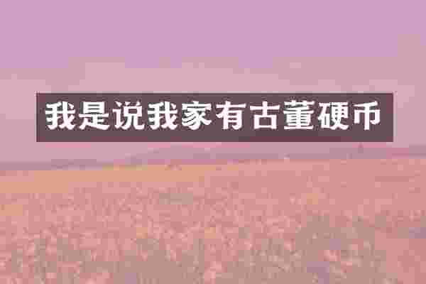 我是说我家有古董硬币