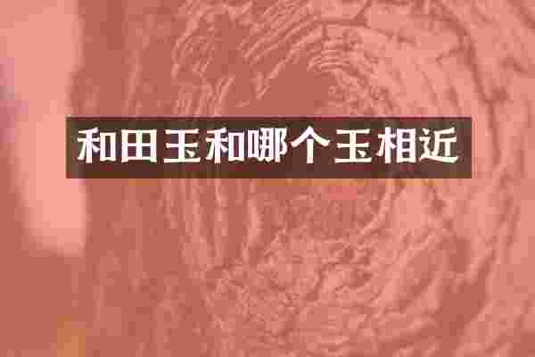 和田玉和哪个玉相近