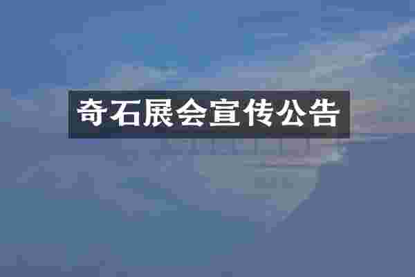 奇石展会宣传公告