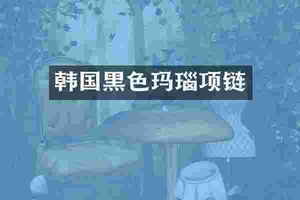 韩国黑色玛瑙项链