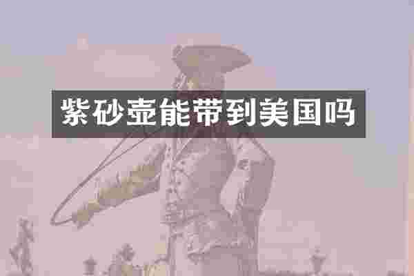 紫砂壶能带到美国吗