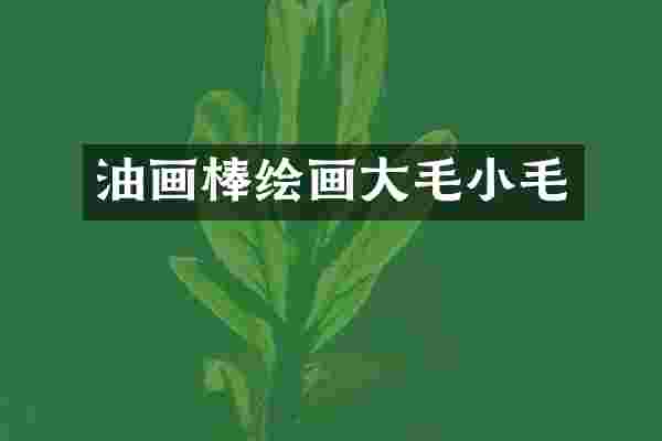 油画棒绘画大毛小毛