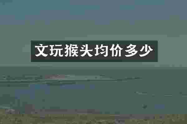 文玩猴头均价多少