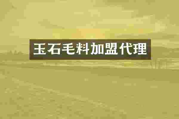 玉石毛料加盟代理
