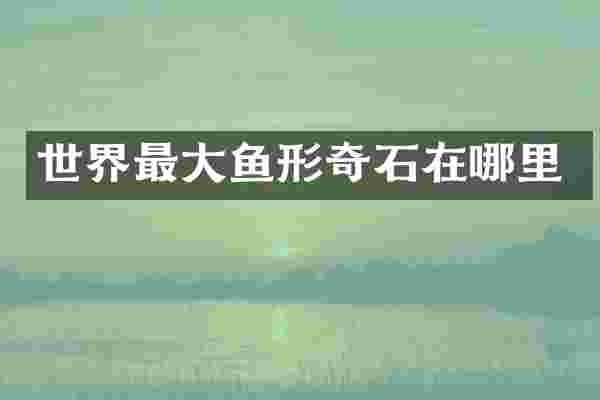 世界最大鱼形奇石在哪里