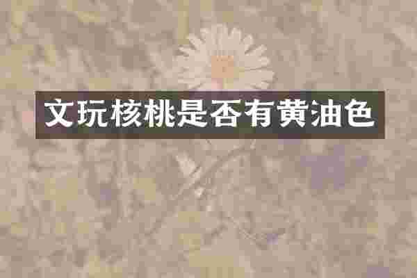 文玩核桃是否有黄油色