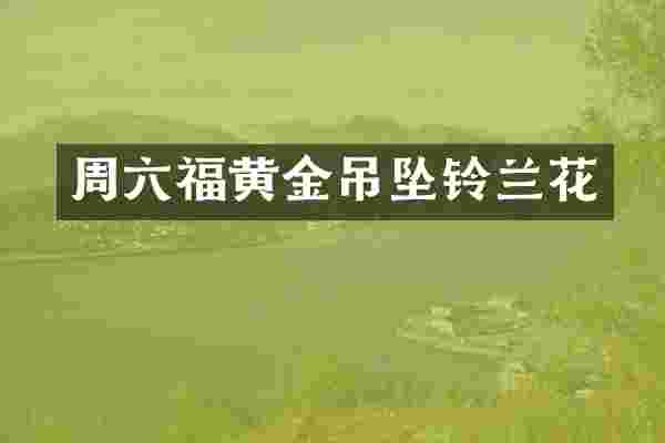 周六福黄金吊坠铃兰花