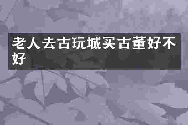 老人去古玩城买古董好不好