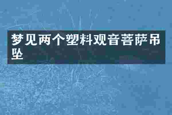 梦见两个塑料观音菩萨吊坠