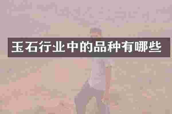 玉石行业中的品种有哪些