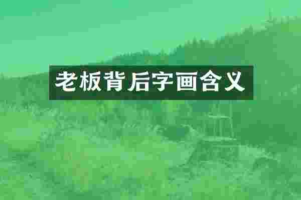 老板背后字画含义