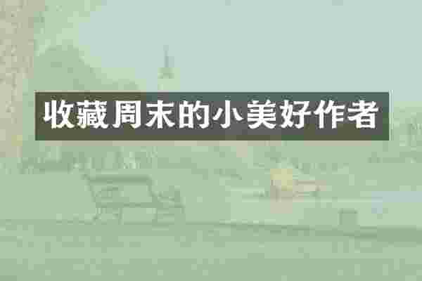 收藏周末的小美好作者