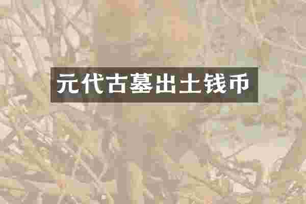 元代古墓出土钱币