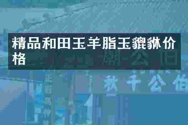 精品和田玉羊脂玉貔貅价格