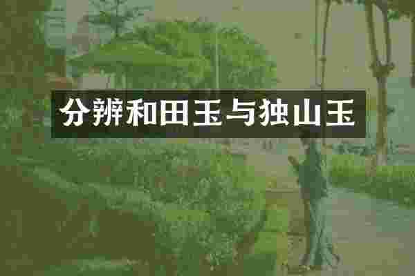 分辨和田玉与独山玉