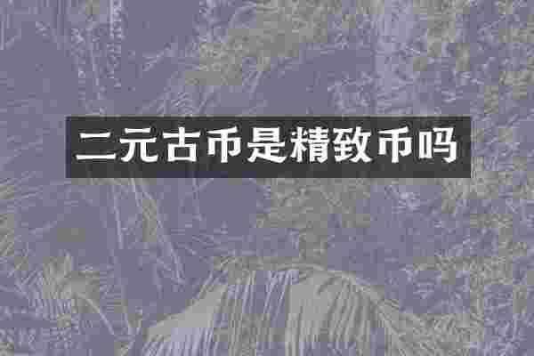 二元古币是精致币吗