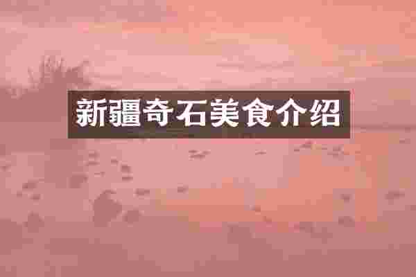 新疆奇石美食介绍