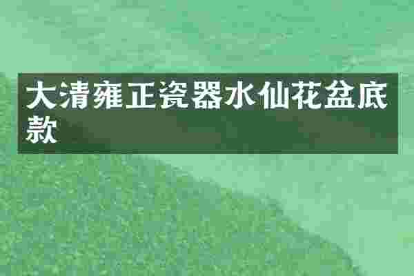 大清雍正瓷器水仙花盆底款